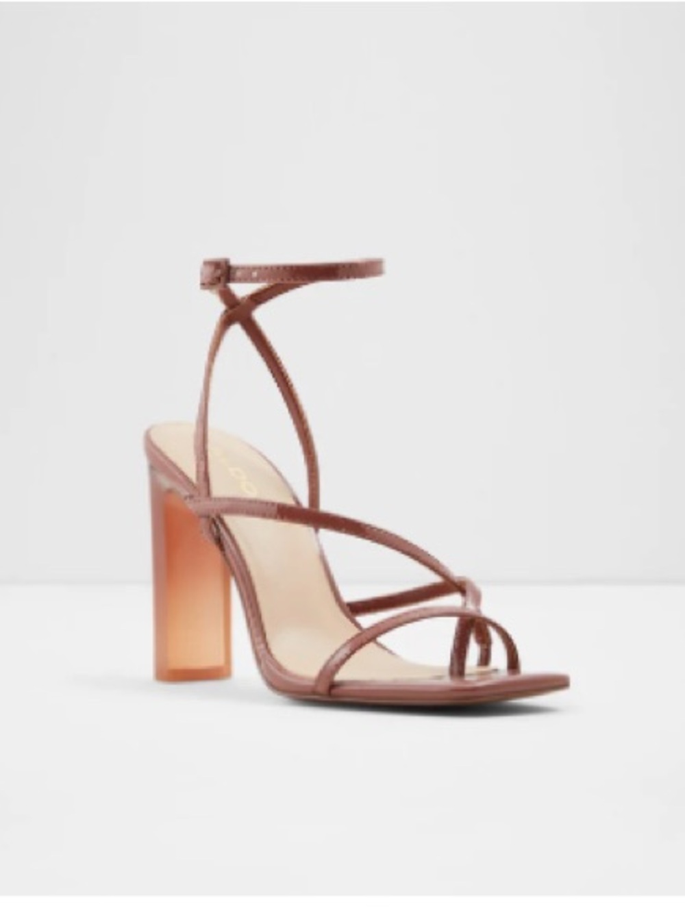 Aldo Brown Strappy Block Heel Sandals Hot Girl Summer Vacation Size 7